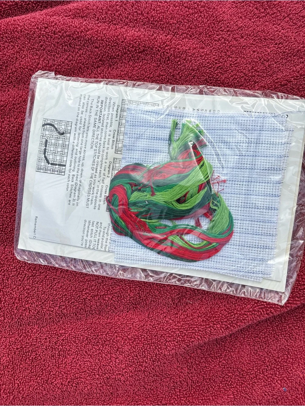 The Creative Circle Christmas Cross-Stitch Kit - Holly and Panda with Candy Cane